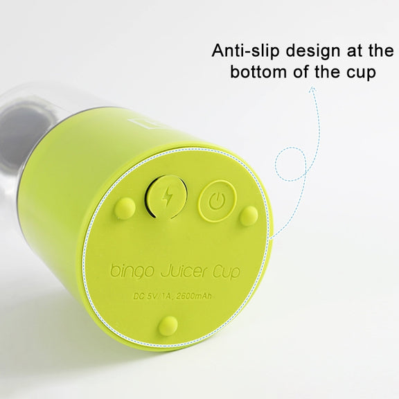 Mini Portable Electric Juicer Cup USB Rechargeable Juicer Fruit Juice Extractor(Green)