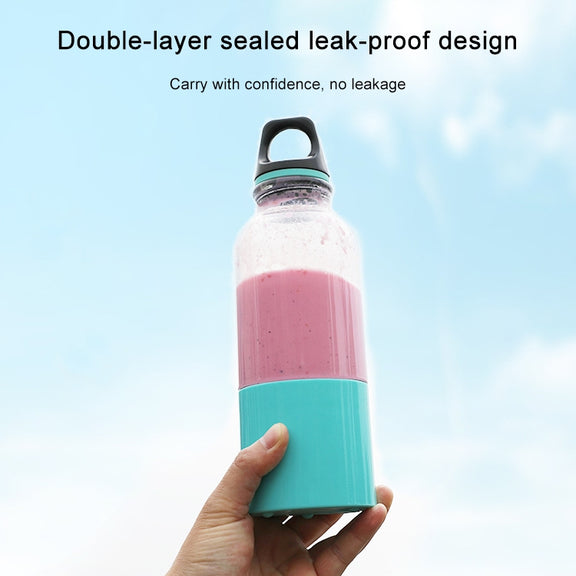 Mini Portable Electric Juicer Cup USB Rechargeable Juicer Fruit Juice Extractor(Green)