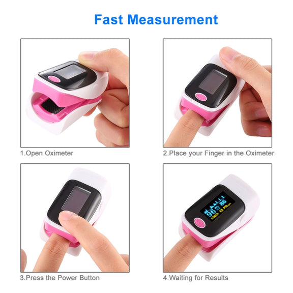 AB-80 Precision Finger Pulse Oximeter Blood Oxygen Monitor(Blue)
