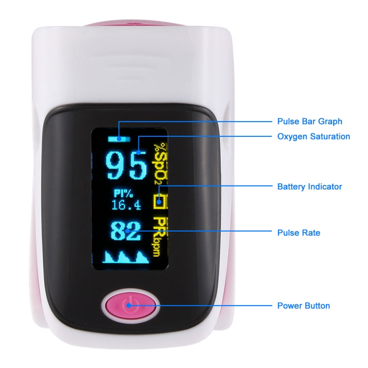 AB-80 Precision Finger Pulse Oximeter Blood Oxygen Monitor(Pink)