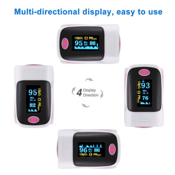 AB-80 Precision Finger Pulse Oximeter Blood Oxygen Monitor(Pink)