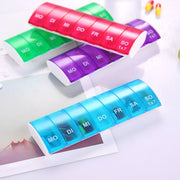 Portable Seven-part Mini Storage Pill Box(Blue)