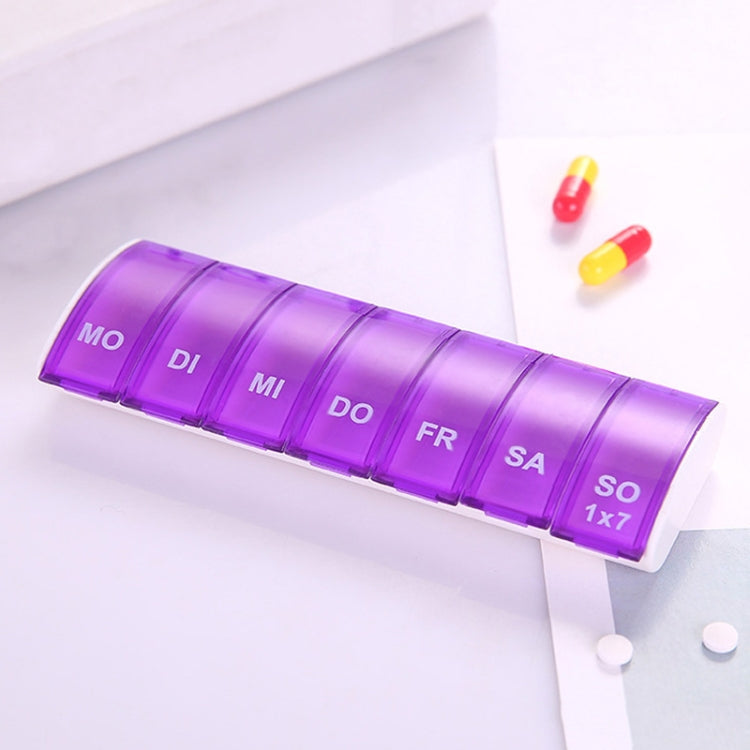 Portable Seven-part Mini Storage Pill Box(Purple) - free shipping - PMC TechLife - Order now!