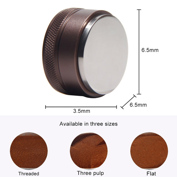 Macaron Stainless Steel Coffee Powder Flat Powder Filling Device, Specification:Flat(Black)