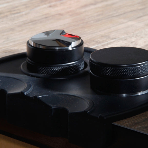 Macaron Stainless Steel Coffee Powder Flat Powder Filling Device, Specification:Three Pulp(Black)