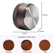 Macaron Stainless Steel Coffee Powder Flat Powder Filling Device, Specification:Thread(Black)