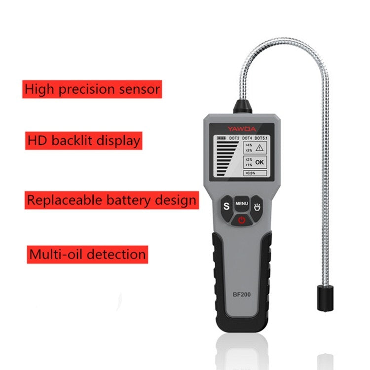 YAWOA BF200 Intelligent Brake Fluid Detector Brake Fluid Detection Pen Brake Fluid Moisture Detector - Electronic Test by PMC TechLife | Online Shopping South Africa | PMC TechLife | Buy Now Pay Later Mobicred
