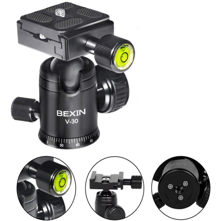 BEXIN 360 Degree Rotation Aluminum Alloy Tripod 30mm Ball Head with Quick Release Plate - free shipping - PMC Jewellery - Order now!