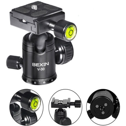 BEXIN 360 Degree Rotation Aluminum Alloy Tripod 30mm Ball Head with Quick Release Plate - free shipping - PMC Jewellery - Order now!