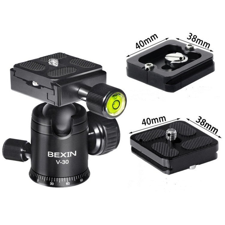 BEXIN 360 Degree Rotation Aluminum Alloy Tripod 30mm Ball Head with Quick Release Plate - free shipping - PMC Jewellery - Order now!