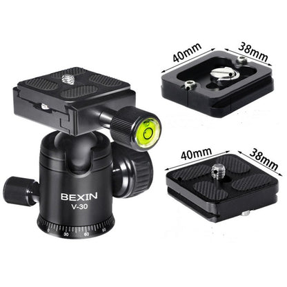 BEXIN 360 Degree Rotation Aluminum Alloy Tripod 30mm Ball Head with Quick Release Plate - free shipping - PMC Jewellery - Order now!