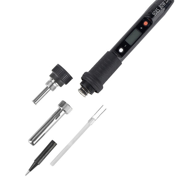 908S 80W LCD Thermostat Soldering Iron Constant Temperature Soldering Iron, Plug Type:US Plug(Red)