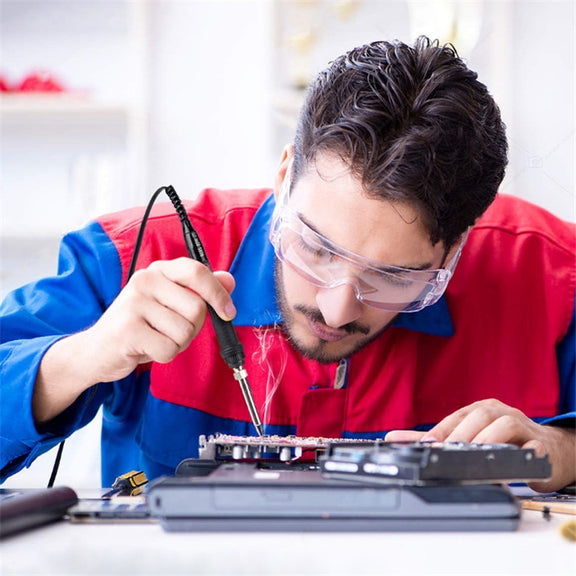 908S 80W LCD Thermostat Soldering Iron Constant Temperature Soldering Iron, Plug Type:US Plug(Red)