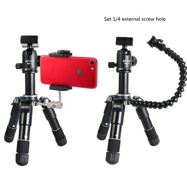 BEXIN Mate 10 Mobile Phone Camera Desktop Aluminum Alloy Tripod Mount Live Broadcast Selfie Stick Tripod - free shipping - PMC TechLife - Order now!