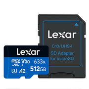 Lexar 633x 512GB High-speed Flash Memory Card Sports Camera Mobile Phone TF Car Driving Recorder Memory Card