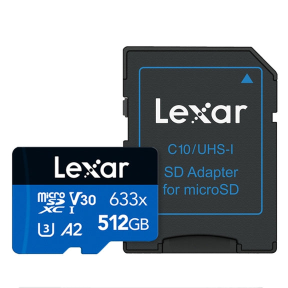 Lexar 633x 512GB High-speed Flash Memory Card Sports Camera Mobile Phone TF Car Driving Recorder Memory Card