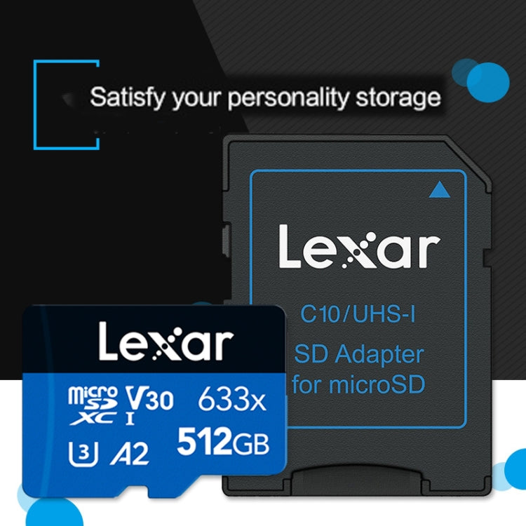 Lexar 633x 512GB High-speed Flash Memory Card Sports Camera Mobile Phone TF Car Driving Recorder Memory Card - free shipping - PMC Jewellery - Order now!
