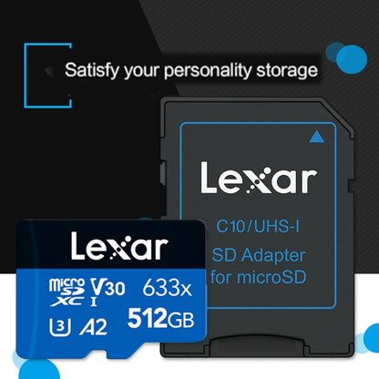 Lexar 633x 512GB High-speed Flash Memory Card Sports Camera Mobile Phone TF Car Driving Recorder Memory Card - free shipping - PMC Jewellery - Order now!