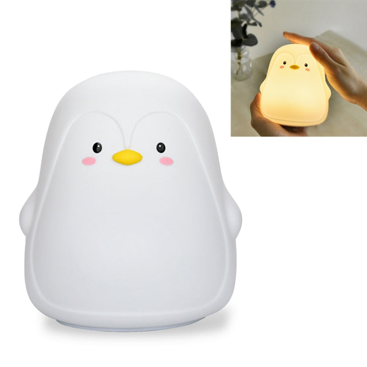 Penguin Silicone Pat Night Light Children Bedside Atmosphere Lamp(White) - Night Lights by PMC TechLife | Online Shopping South Africa | PMC TechLife