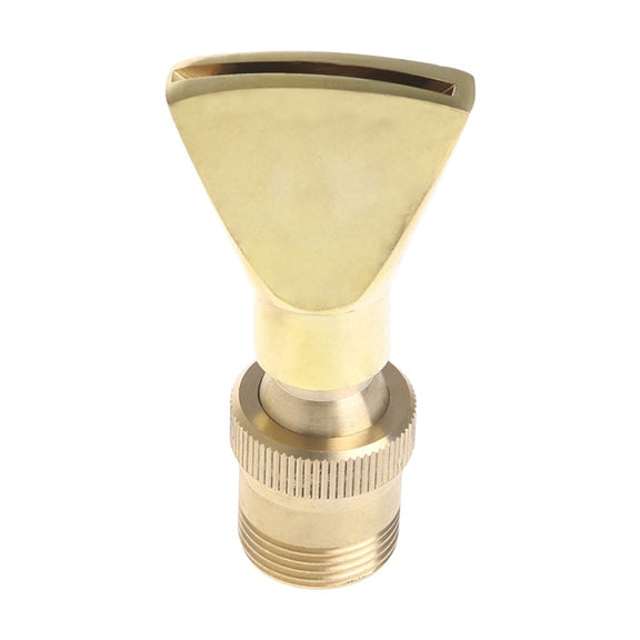 Water View Rockery Fountain All Copper Stainless Steel Adjustable Universal Fan-shaped Flat Nozzle, Size:1���(Brass)