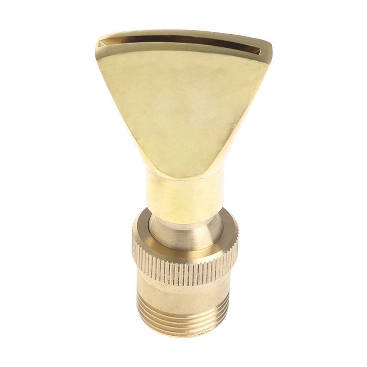 Water View Rockery Fountain All Copper Stainless Steel Adjustable Universal Fan-shaped Flat Nozzle, Size:1���(Brass)