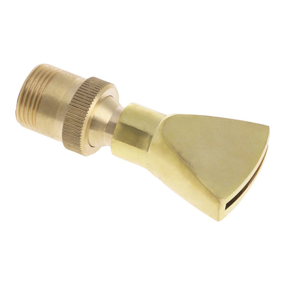 Water View Rockery Fountain All Copper Stainless Steel Adjustable Universal Fan-shaped Flat Nozzle, Size:1.5���(Brass)