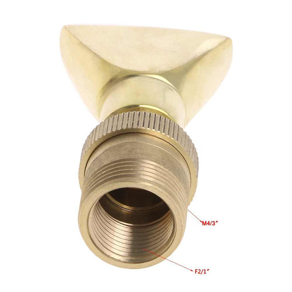 Water View Rockery Fountain All Copper Stainless Steel Adjustable Universal Fan-shaped Flat Nozzle, Size:1.5���(Brass)