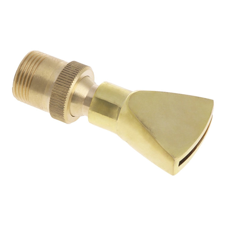 Water View Rockery Fountain All Copper Stainless Steel Adjustable Universal Fan-shaped Flat Nozzle, Size:2���(Brass)