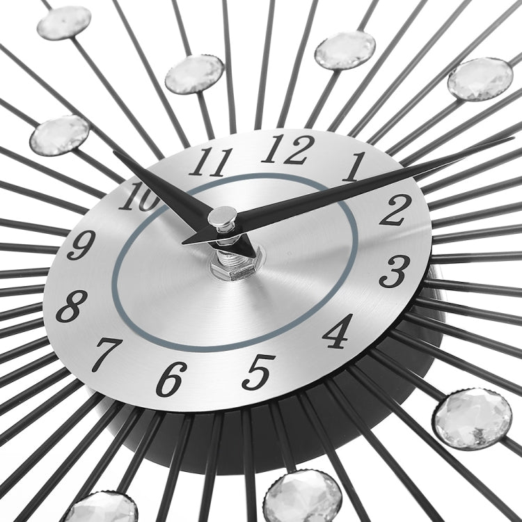 Creative Wall Clock Crystal Silver Wrought Iron Wall Clock Personality Art Decoration Living Room Bedroom Clock - Wall Clock by PMC TechLife | Online Shopping South Africa | PMC TechLife