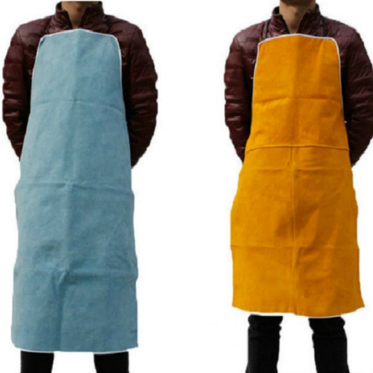 Full Leather Electric Welding Apron High Temperature Fireproof Star Splash Protective Clothing(Orange) - Protective Clothing by PMC TechLife | Online Shopping South Africa | PMC TechLife