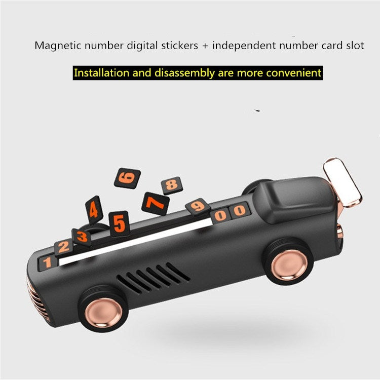Temporary Parking Number Plate For Car With Hidden Car Card Multifunctional Car Perfume Decoration - free shipping - PMC Jewellery - Order now!