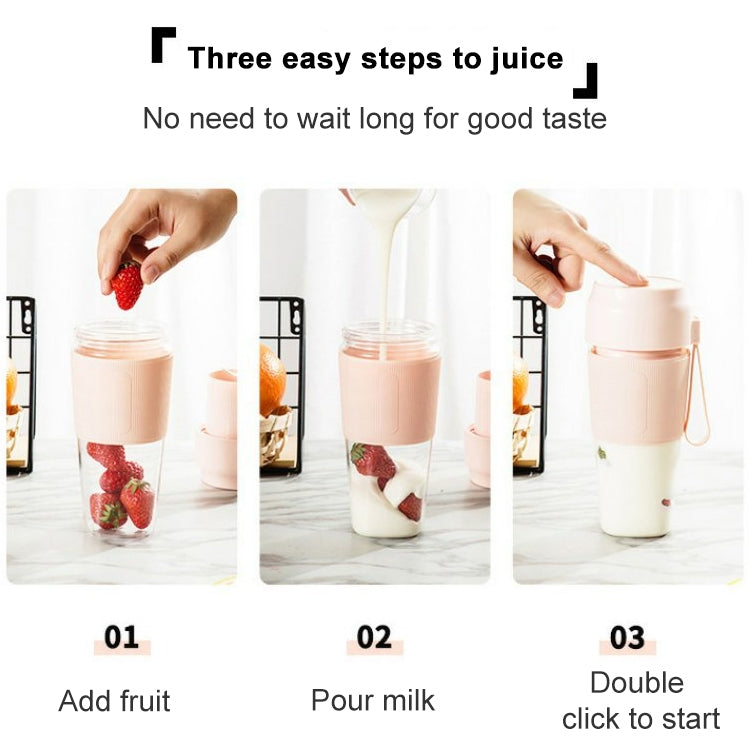 Portable Juicer Mini Electric Blender Portable Juicer(Pink)
