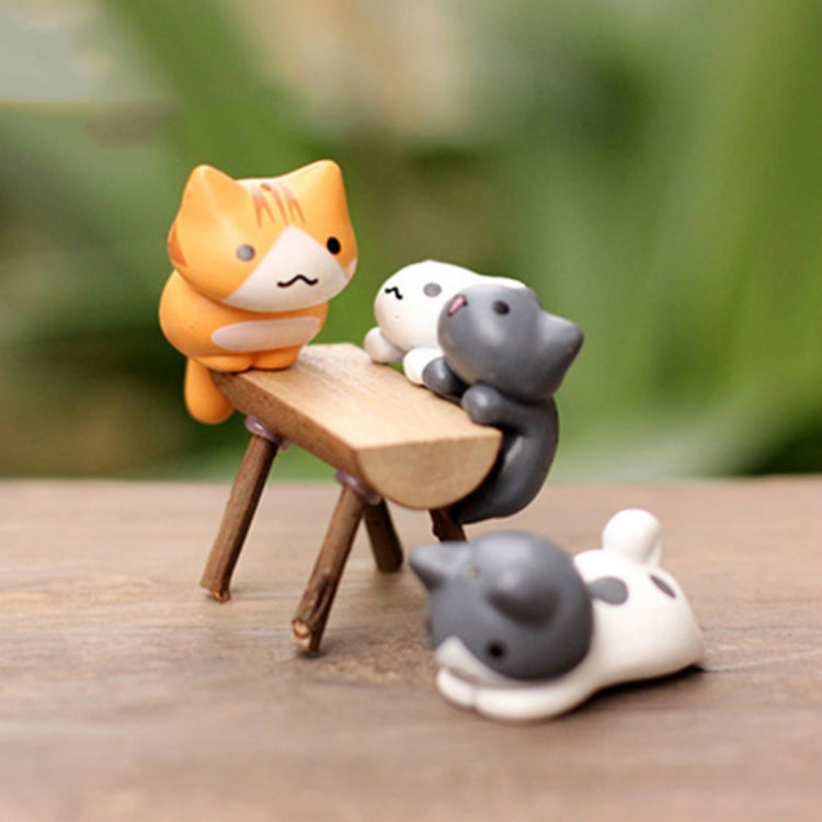 2 Sets Fleshy Flower Pot Moss Micro Landscape Doll Cute Cat Decoration Doll Cake DIY Assembly Ornaments - free shipping - PMC TechLife - Order now!