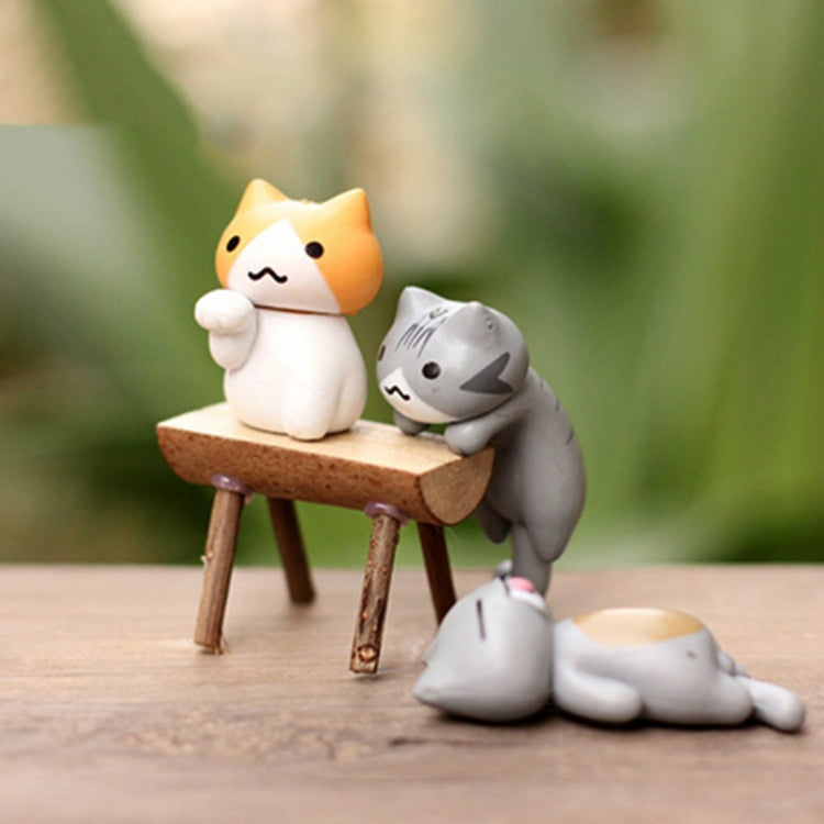 2 Sets Fleshy Flower Pot Moss Micro Landscape Doll Cute Cat Decoration Doll Cake DIY Assembly Ornaments - free shipping - PMC TechLife - Order now!