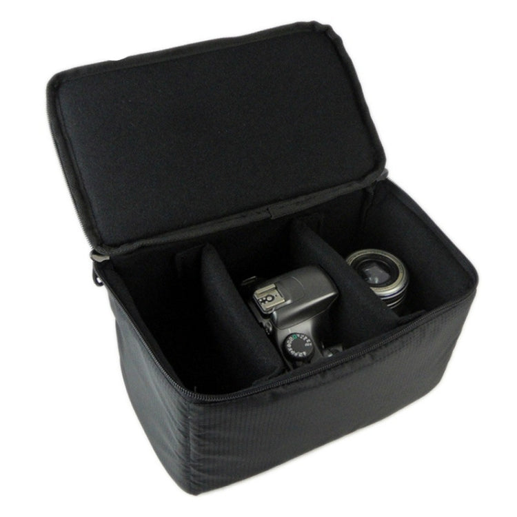 Water-resistant DSLR Padded insert Case Water-resistant Zipper Removable Partition Camera Bags(Black)
