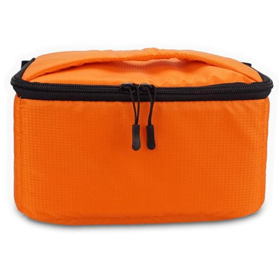 Water-resistant DSLR Padded insert Case Water-resistant Zipper Removable Partition Camera Bags(Orange)