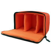 Water-resistant DSLR Padded insert Case Water-resistant Zipper Removable Partition Camera Bags(Orange)
