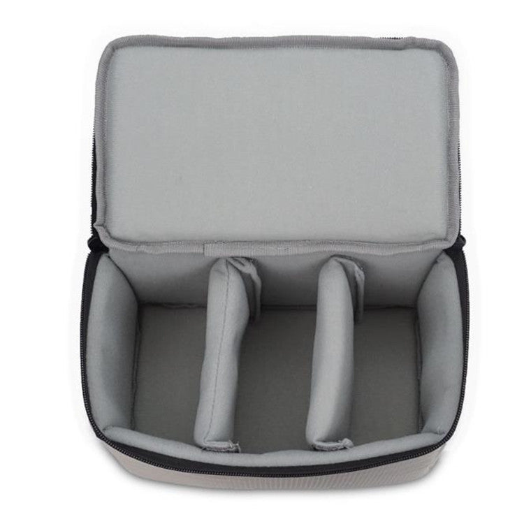 Water-resistant DSLR Padded insert Case Water-resistant Zipper Removable Partition Camera Bags(Light Grey)