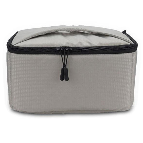 Water-resistant DSLR Padded insert Case Water-resistant Zipper Removable Partition Camera Bags(Light Grey)