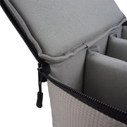 Water-resistant DSLR Padded insert Case Water-resistant Zipper Removable Partition Camera Bags(Light Grey)