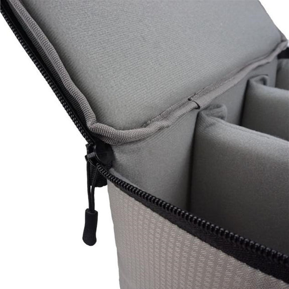 Water-resistant DSLR Padded insert Case Water-resistant Zipper Removable Partition Camera Bags(Light Grey)