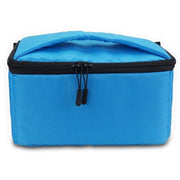 Water-resistant DSLR Padded insert Case Water-resistant Zipper Removable Partition Camera Bags(Blue)