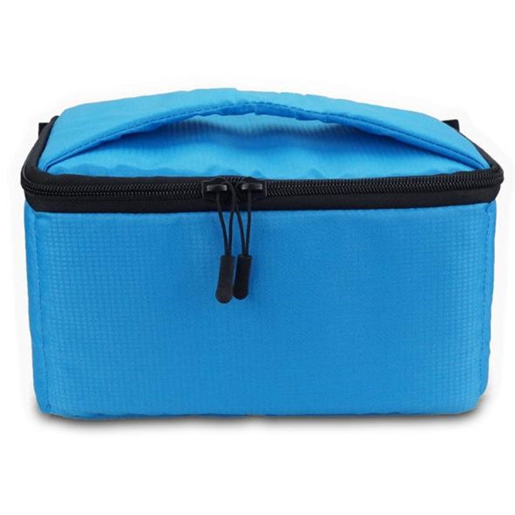 Water-resistant DSLR Padded insert Case Water-resistant Zipper Removable Partition Camera Bags(Blue)