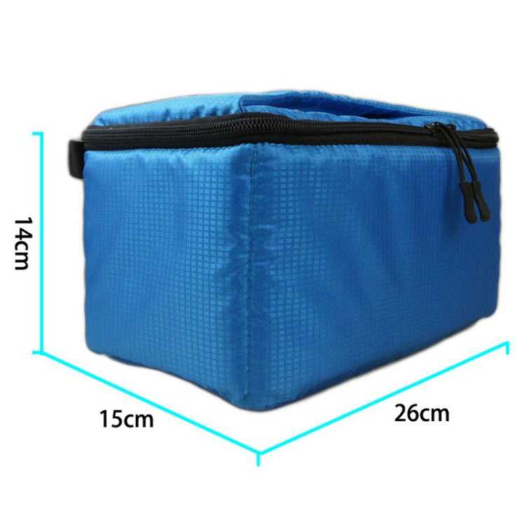 Water-resistant DSLR Padded insert Case Waterproof Zipper Removable Partition Camera Bags(Blue) - free shipping - PMC TechLife - Order now!