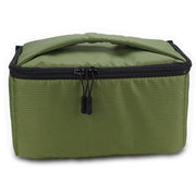 Water-resistant DSLR Padded insert Case Water-resistant Zipper Removable Partition Camera Bags(Army Green)