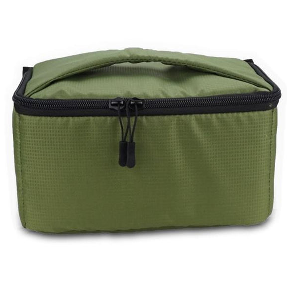 Water-resistant DSLR Padded insert Case Water-resistant Zipper Removable Partition Camera Bags(Army Green)