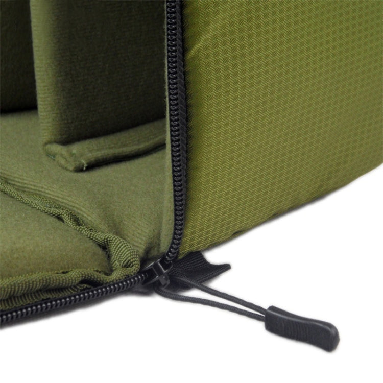 Water-resistant DSLR Padded insert Case Water-resistant Zipper Removable Partition Camera Bags(Army Green)