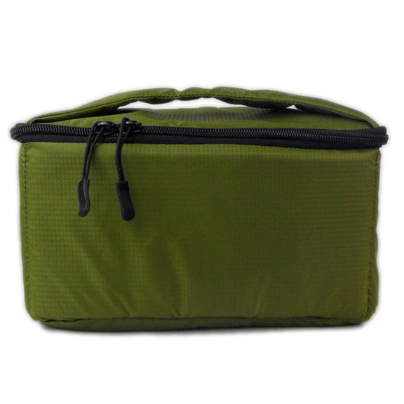 Water-resistant DSLR Padded insert Case Water-resistant Zipper Removable Partition Camera Bags(Army Green)