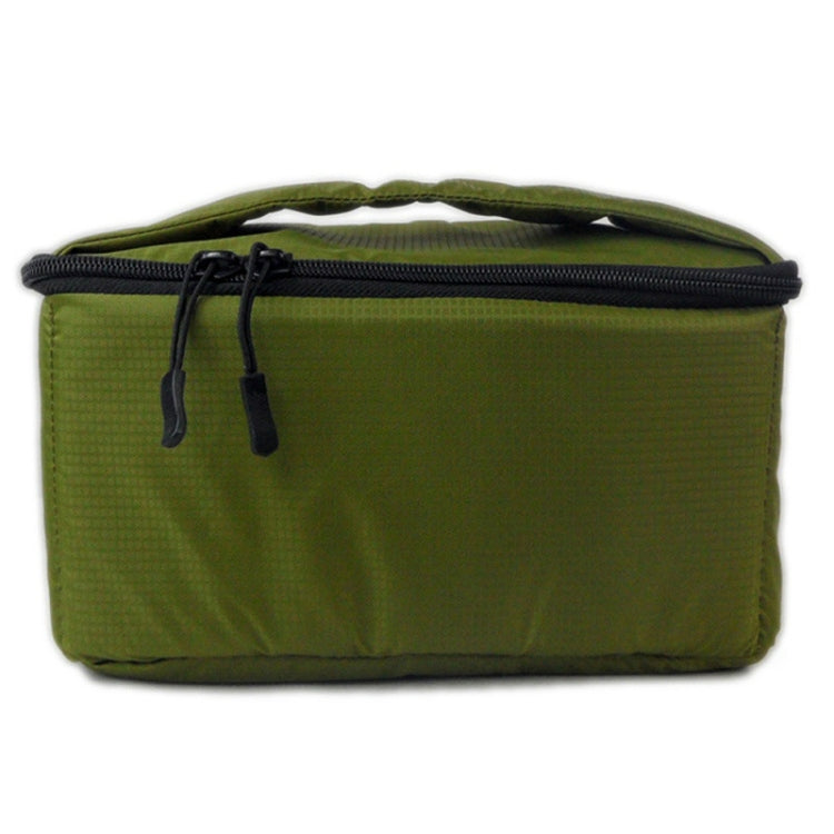 Water-resistant DSLR Padded insert Case Water-resistant Zipper Removable Partition Camera Bags(Army Green)