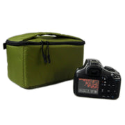 Water-resistant DSLR Padded insert Case Water-resistant Zipper Removable Partition Camera Bags(Army Green)